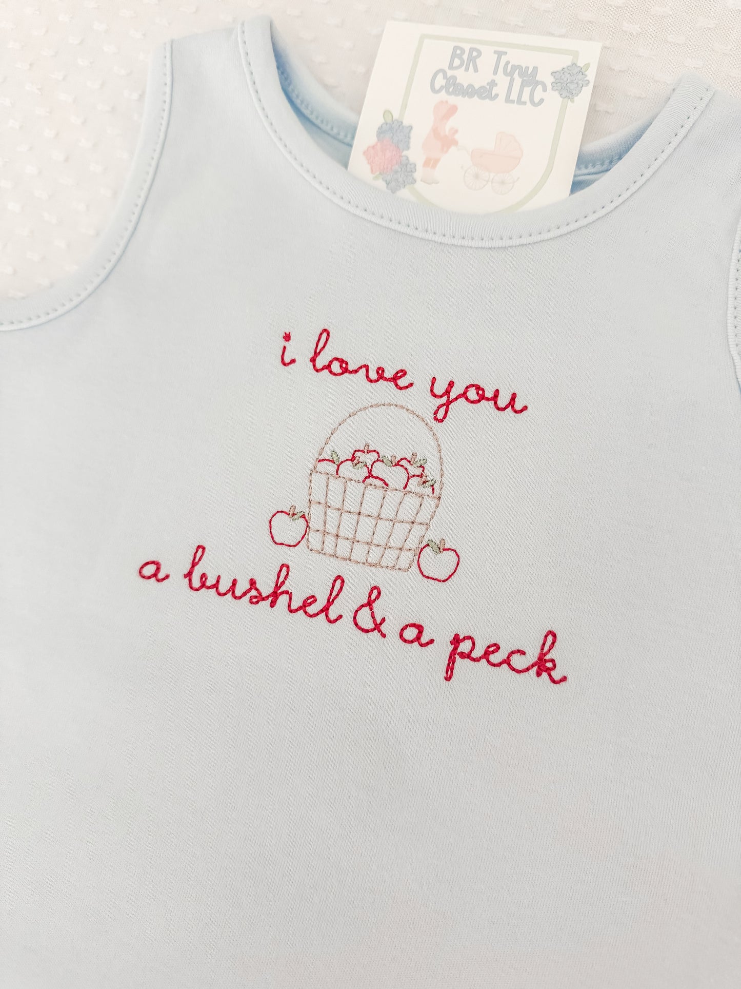 Boys I love you a bushel & a peck tank Bubble