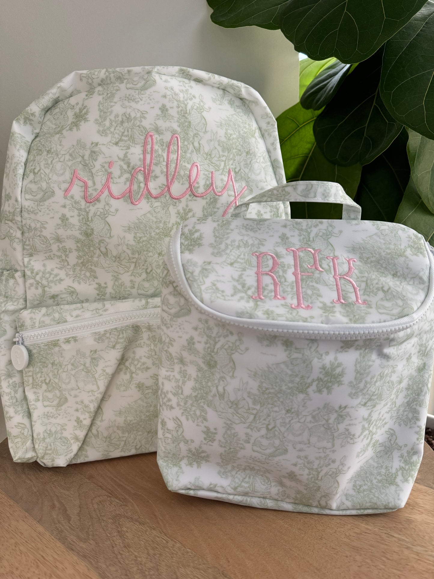 TRVL GREEN TOILE BACKPACK