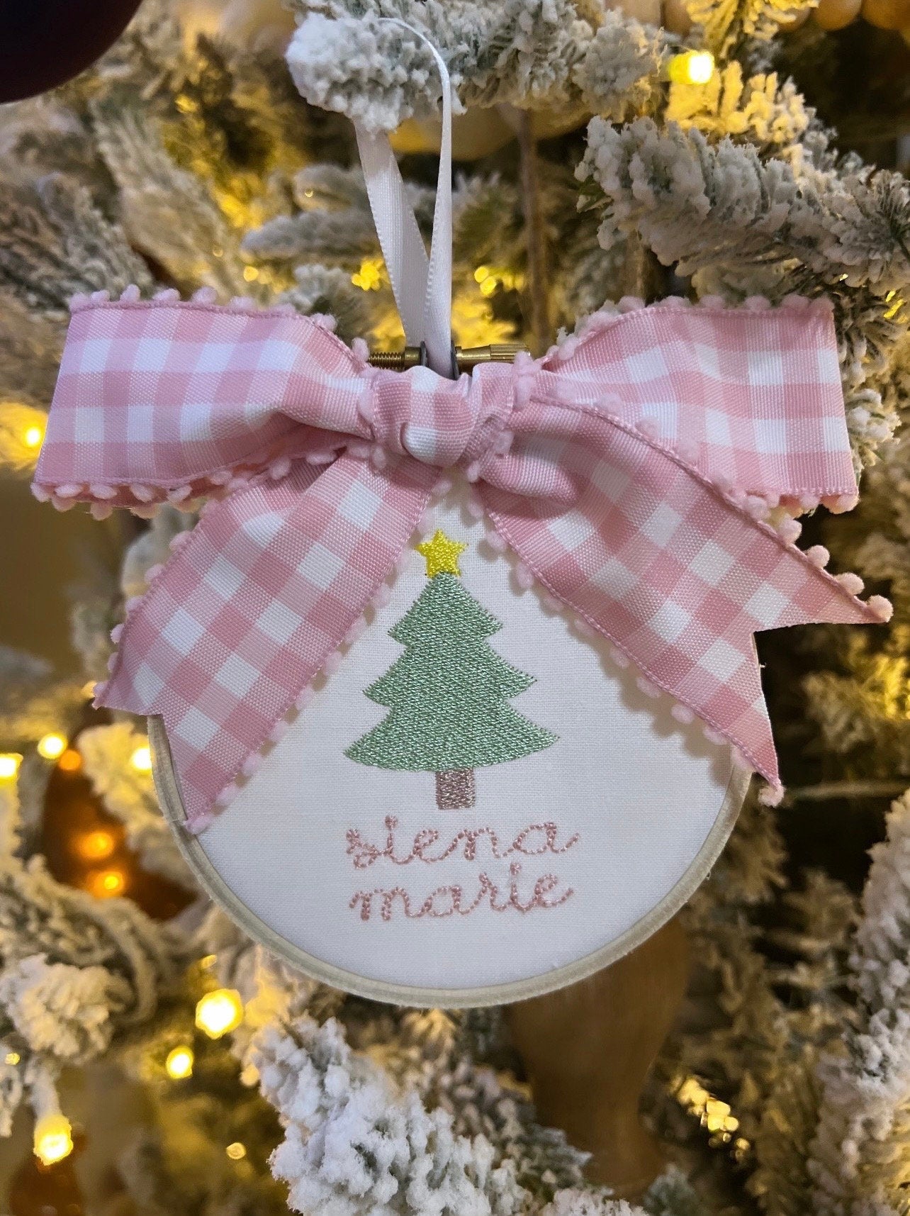 Embroidered Christmas Tree Ornament