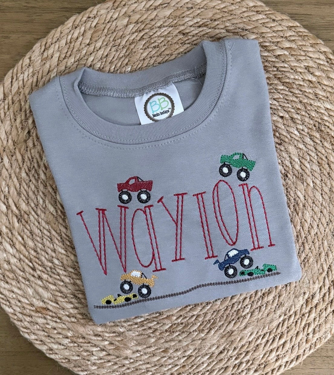 Custom Embroidered Monster Truck Shirt