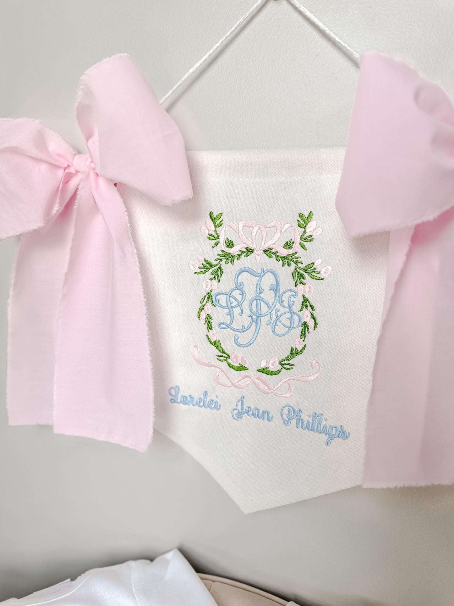 Embroidered Baby Girl Classic Banner