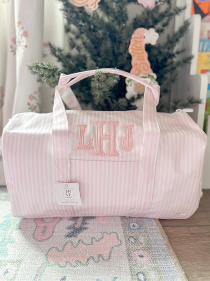 TRVL PINK PIMLICO STRIPE WEEKENDER DUFFEL