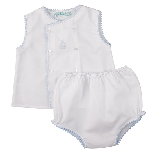 Boys Sailboat Diaper Set
