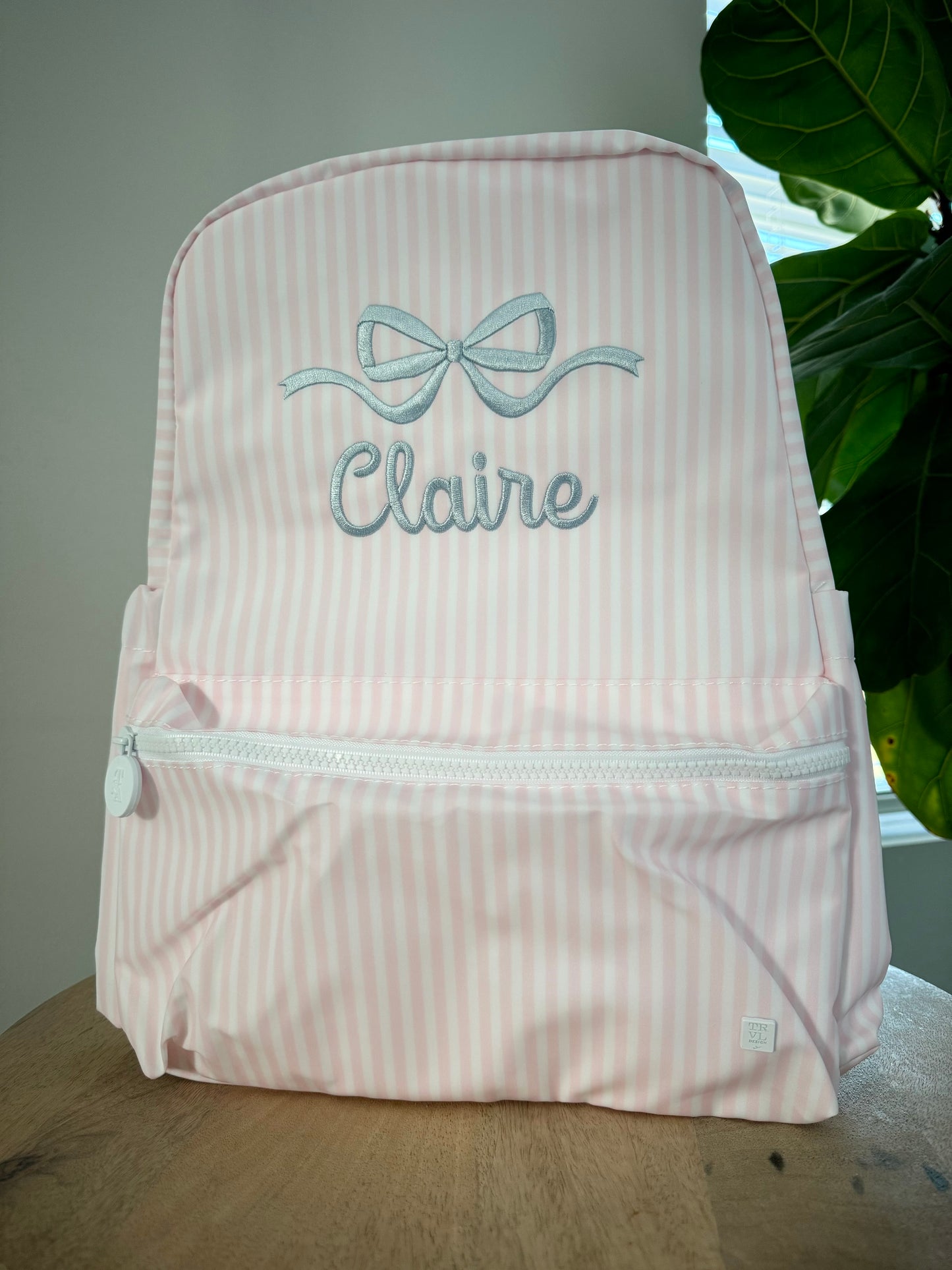 TRVL PINK PIMLICO STRIPE BACKPACK