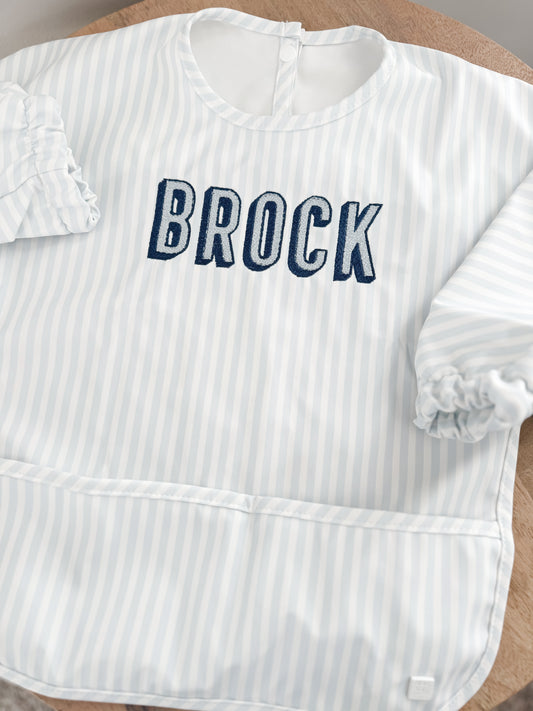 TRVL BLUE STRIPE LS SMALL BIB