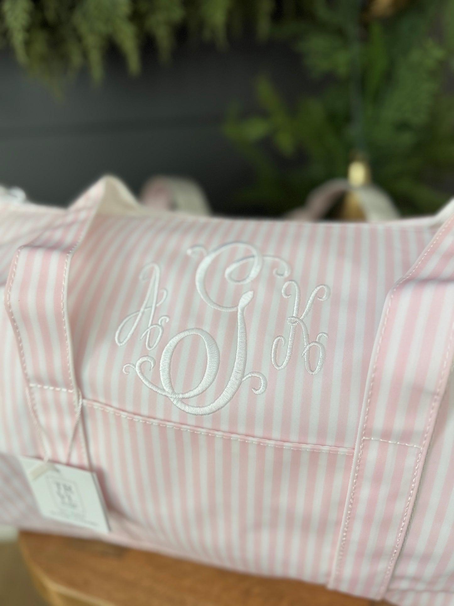 TRVL PINK PIMLICO STRIPE WEEKENDER DUFFEL