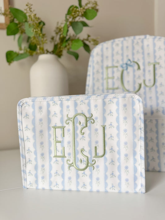 TRVL LARGE BLUE RIBBON FLORAL ROADIE