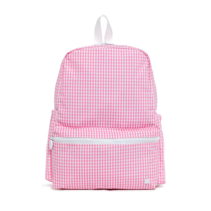 TRVL PINK GINGHAM BACKPACK