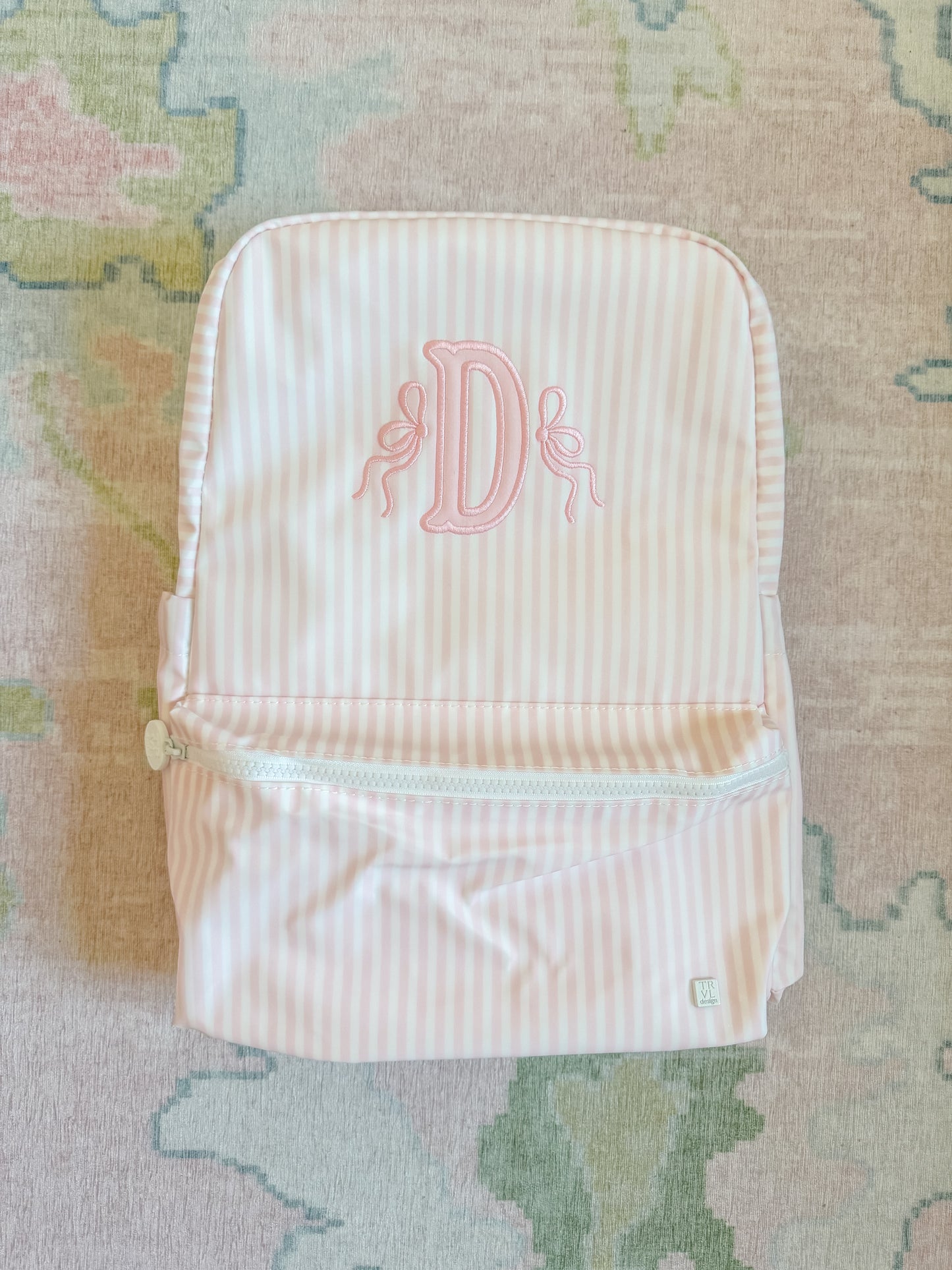 TRVL PINK PIMLICO STRIPE BACKPACK