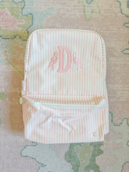 TRVL PINK PIMLICO STRIPE BACKPACK