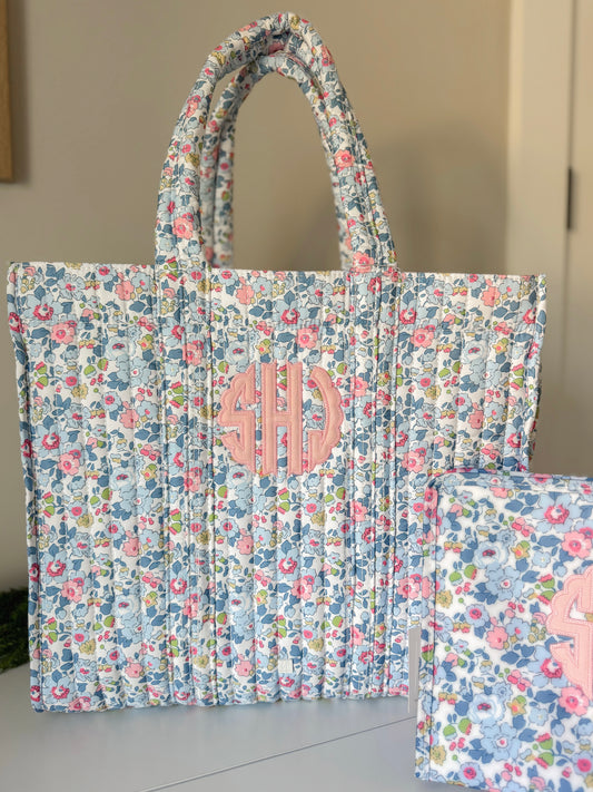 TRVL BRIDGEHAMPTON FLORAL GO GO TOTE
