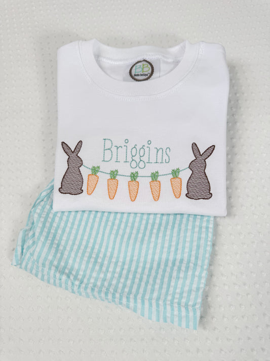 Embroidered Easter Bunny T-Shirt