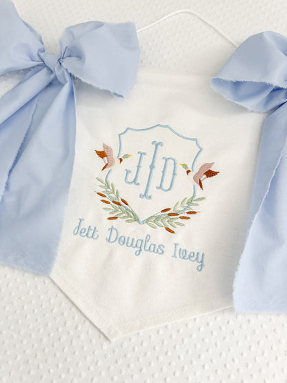 Embroidered Boys Duck Banner