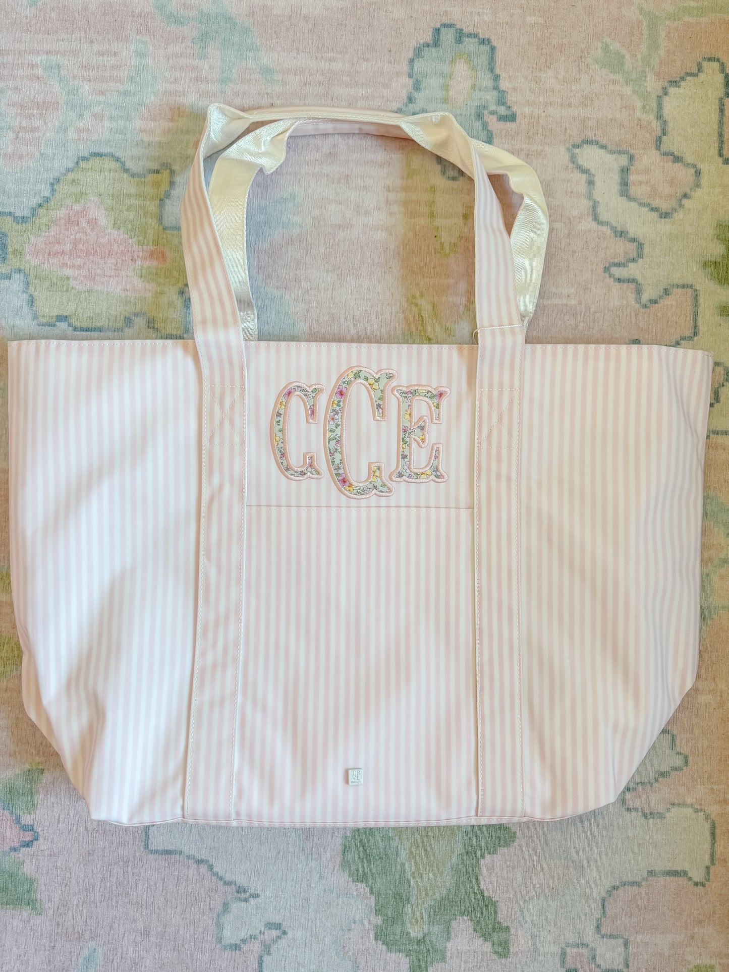 TRVL PINK PIMLICO STRIPE JUMBO TOTE