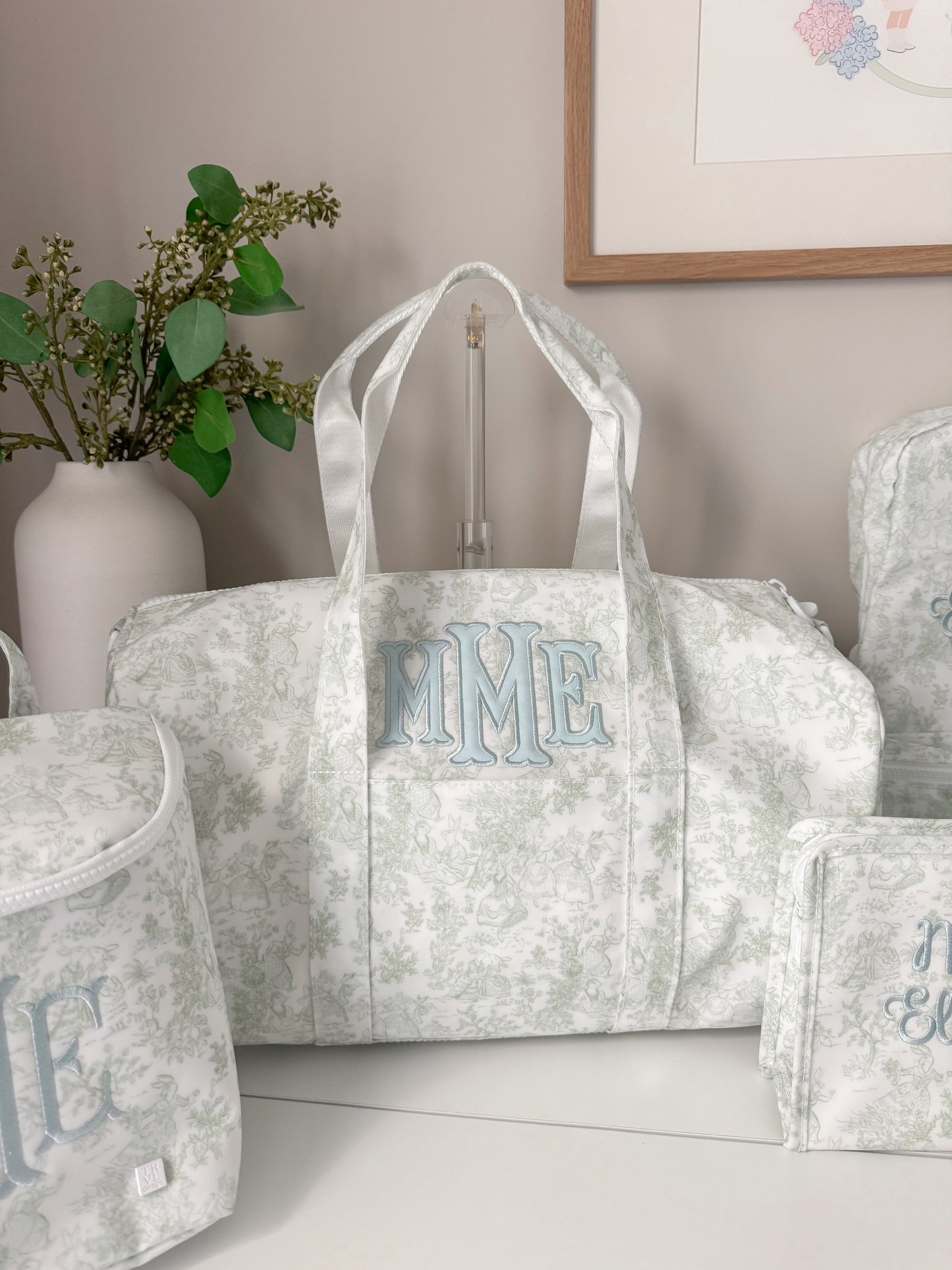 TRVL GREEN TOILE WEEKENDER DUFFEL