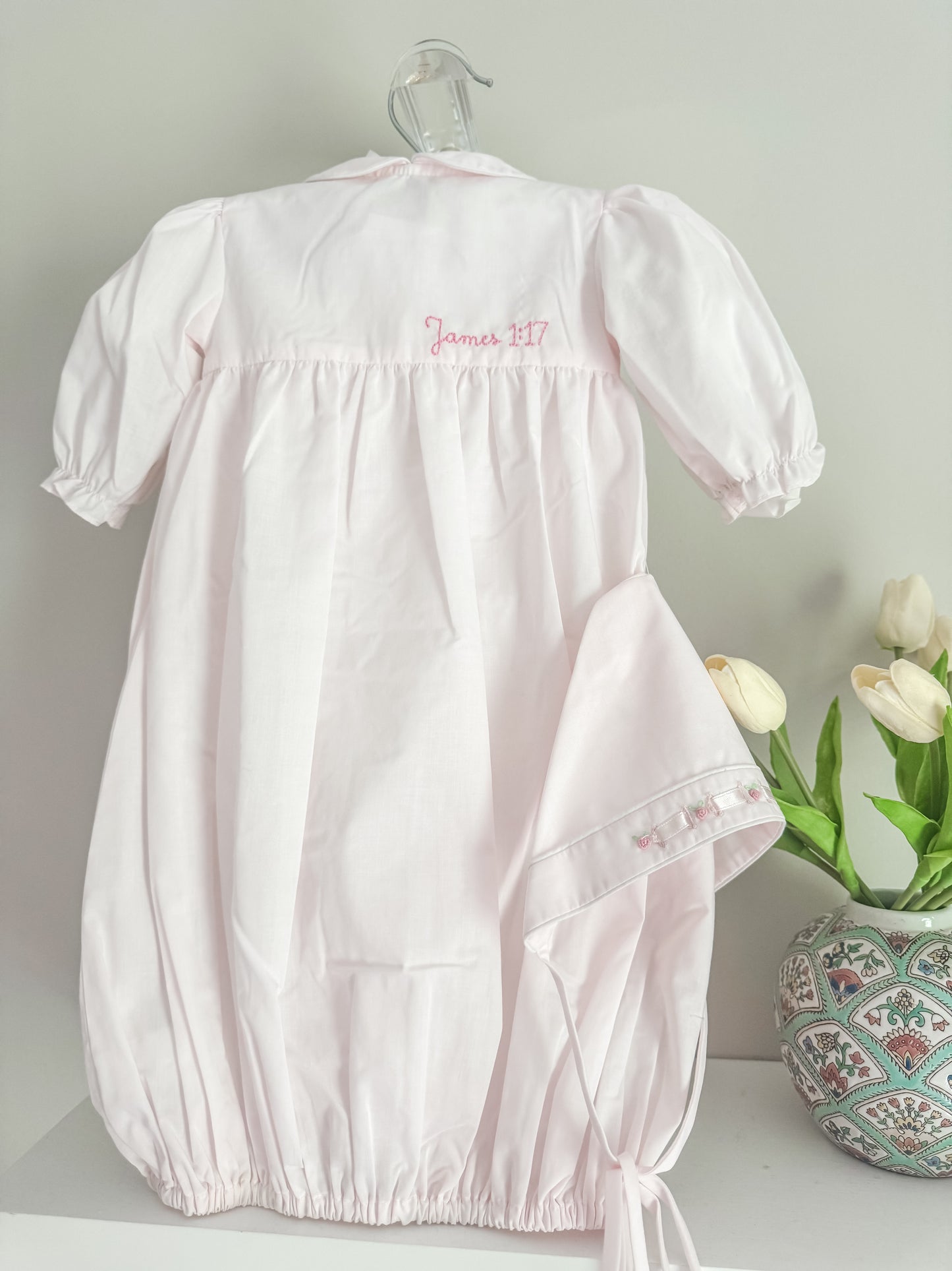 Ribbon Smocked Take Home Gown with Hat