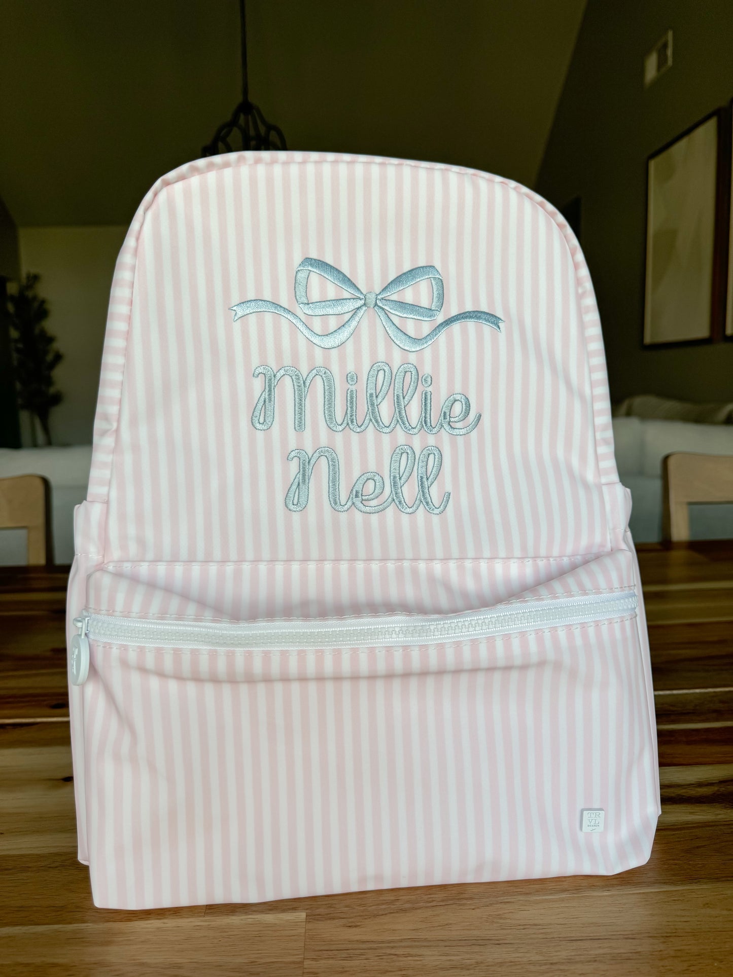 TRVL PINK PIMLICO STRIPE BACKPACK