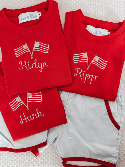 Patriotic Bubble/Dress/Short Set