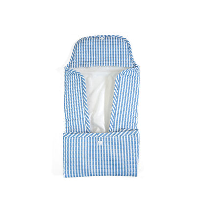TRVL PIMLICO STRIPE CHAMBRAY QUILTED DIAPER BAG, CHANGING PAD AND EVERYDAY BAG SET