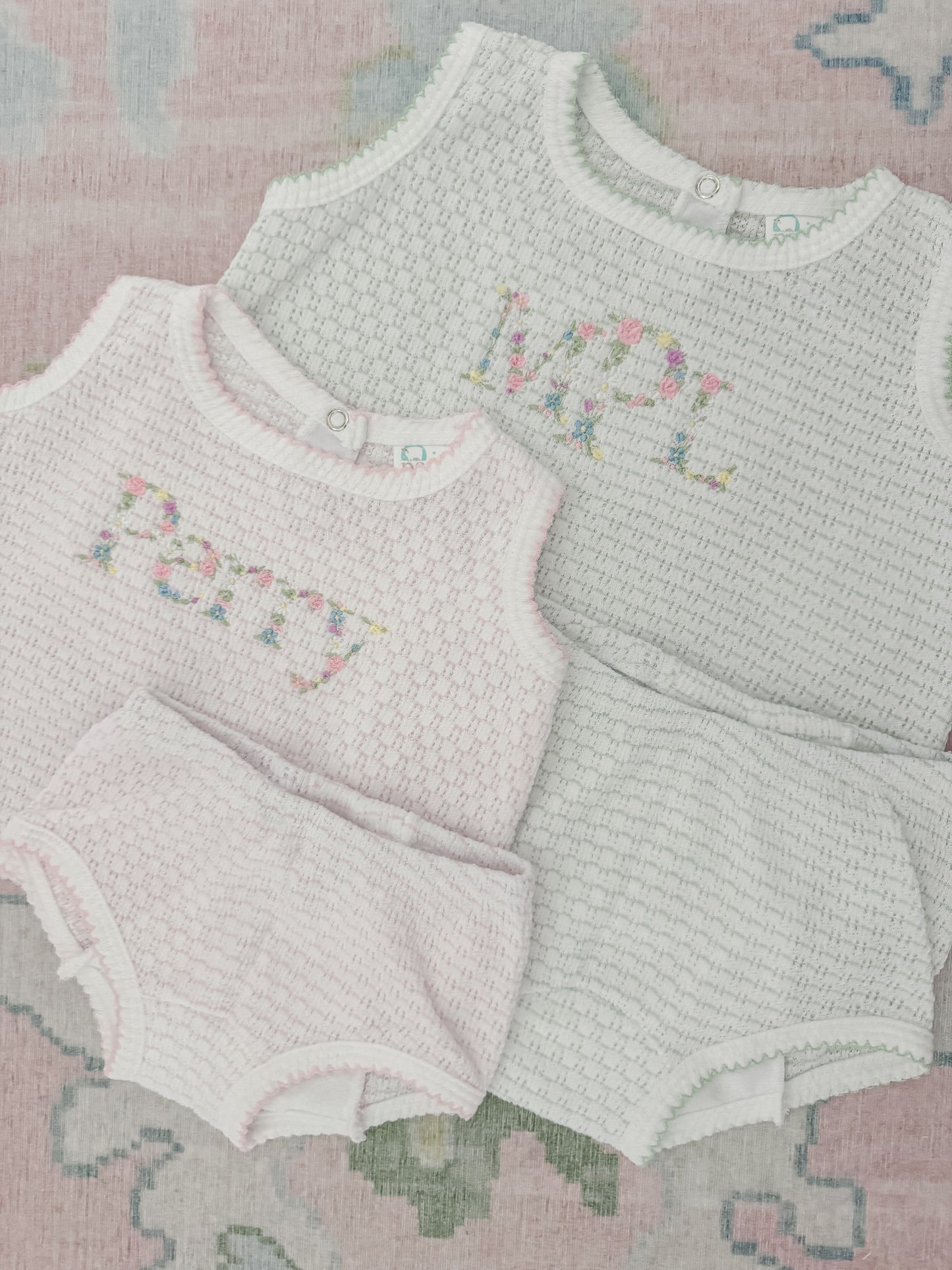 Knit 2pc Diaper Set with or without bows