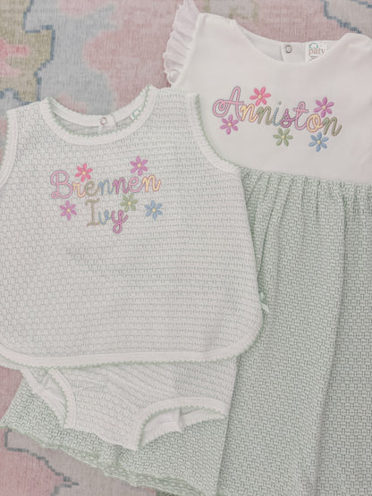 Eyelet Trim Toddler Dress