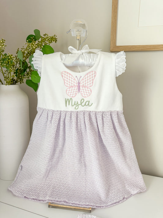 Eyelet Trim Toddler Dress
