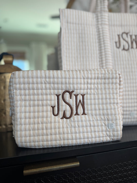 TRVL QUILTED EVERYDAY BAG PIMLICO STRIPE SAND