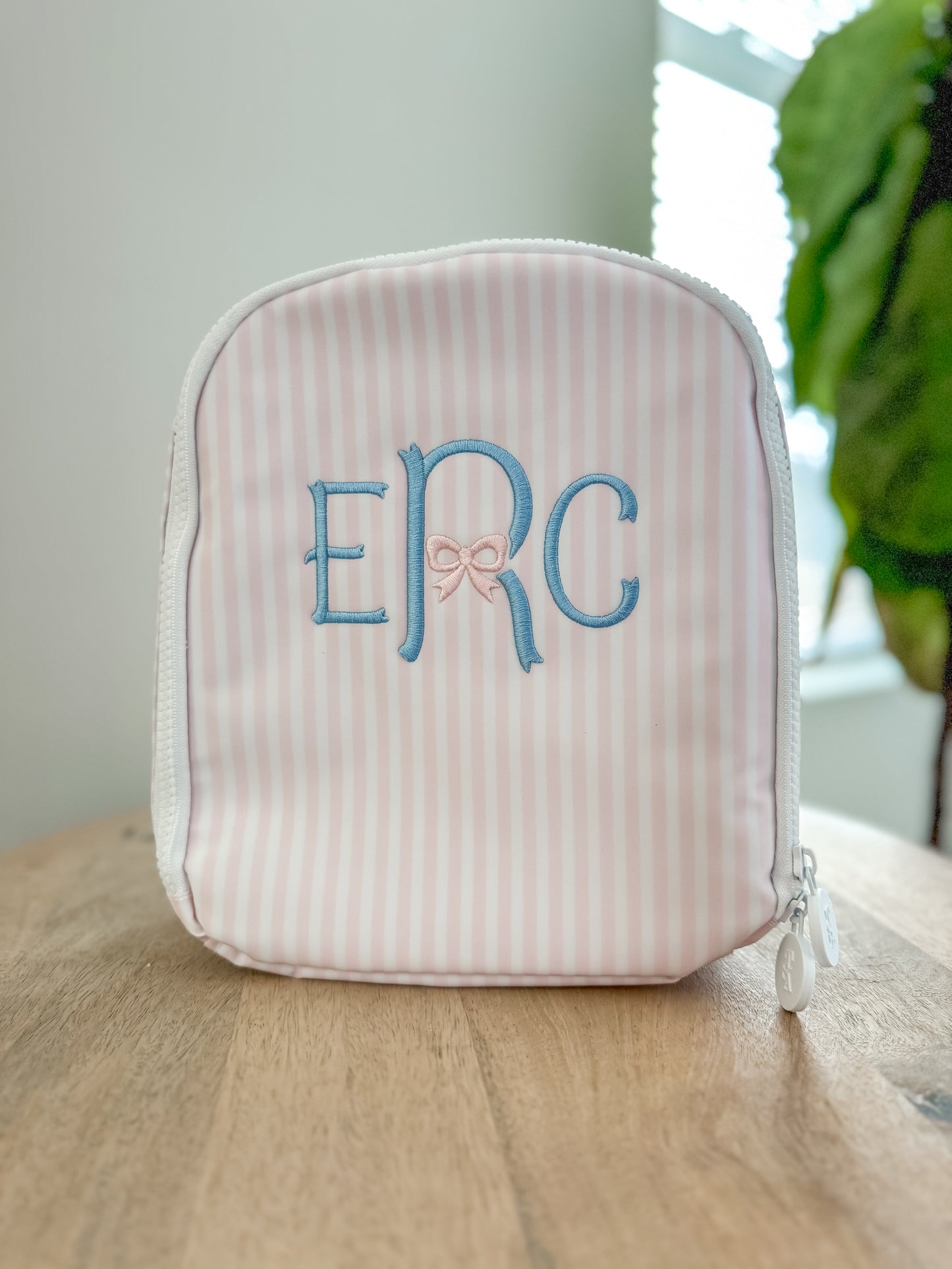 TRVL PINK PIMLICO STRIPE LUNCHBOX