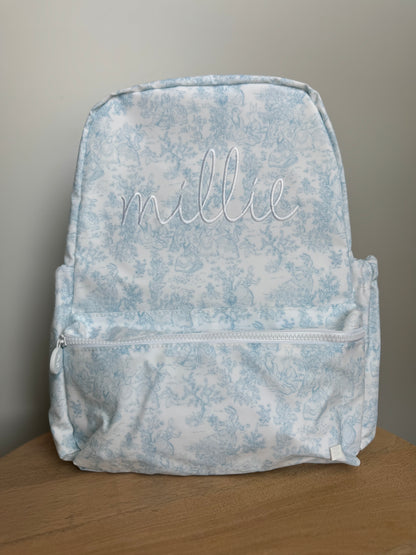 TRVL BLUE TOILE BACKPACK