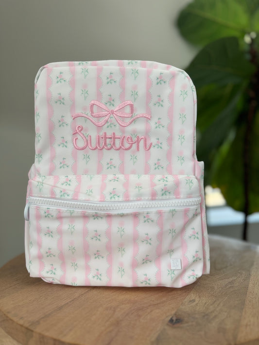 TRVL PINK RIBBON FLORAL MINI BACKPACK