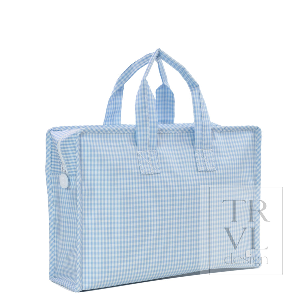 TRVL Overnite Tote Gingham Mist