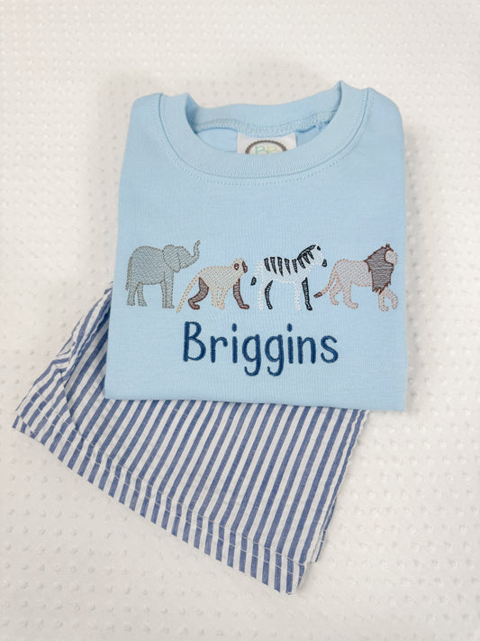 Embroidered Zoo T-Shirt