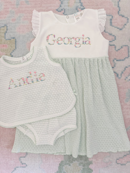 Eyelet Trim Toddler Dress