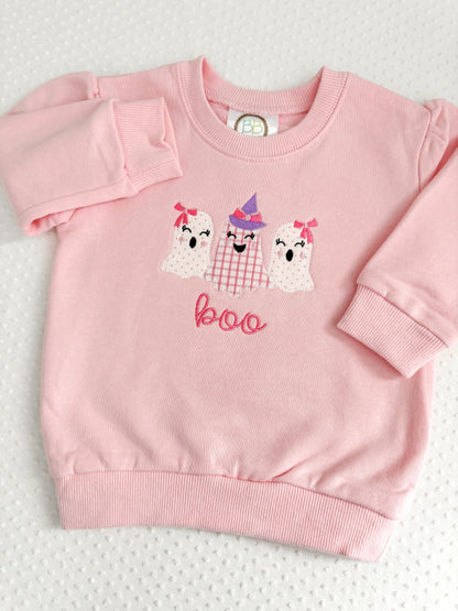 Ghost Sweatshirt Appliqué Bubble/Sweatshirt