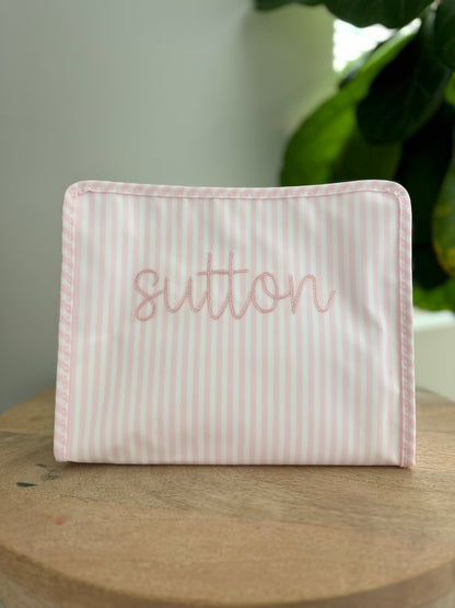 TRVL LARGE PINK PIMLICO STRIPE ROADIE