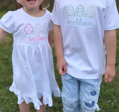 Embroidered Easter Egg Dress/Tee