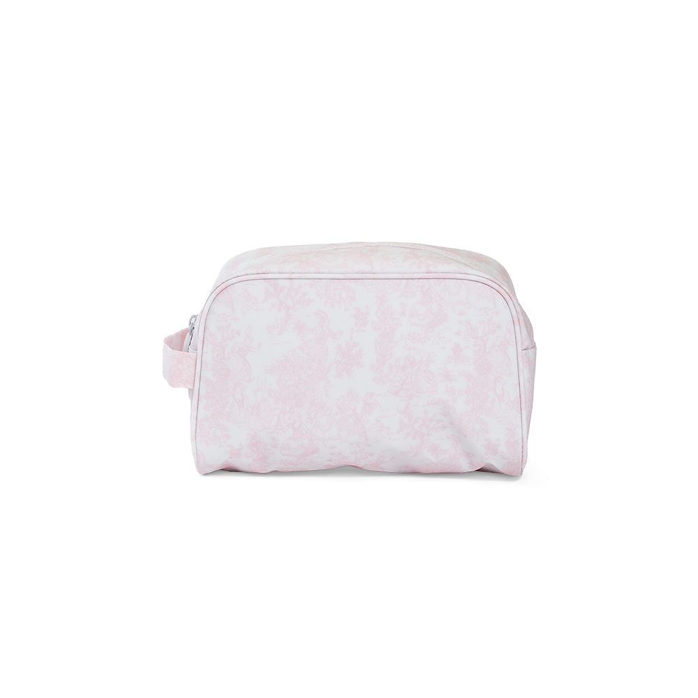 TRVL PINK BUNNY TOILE TOILETRY BAG