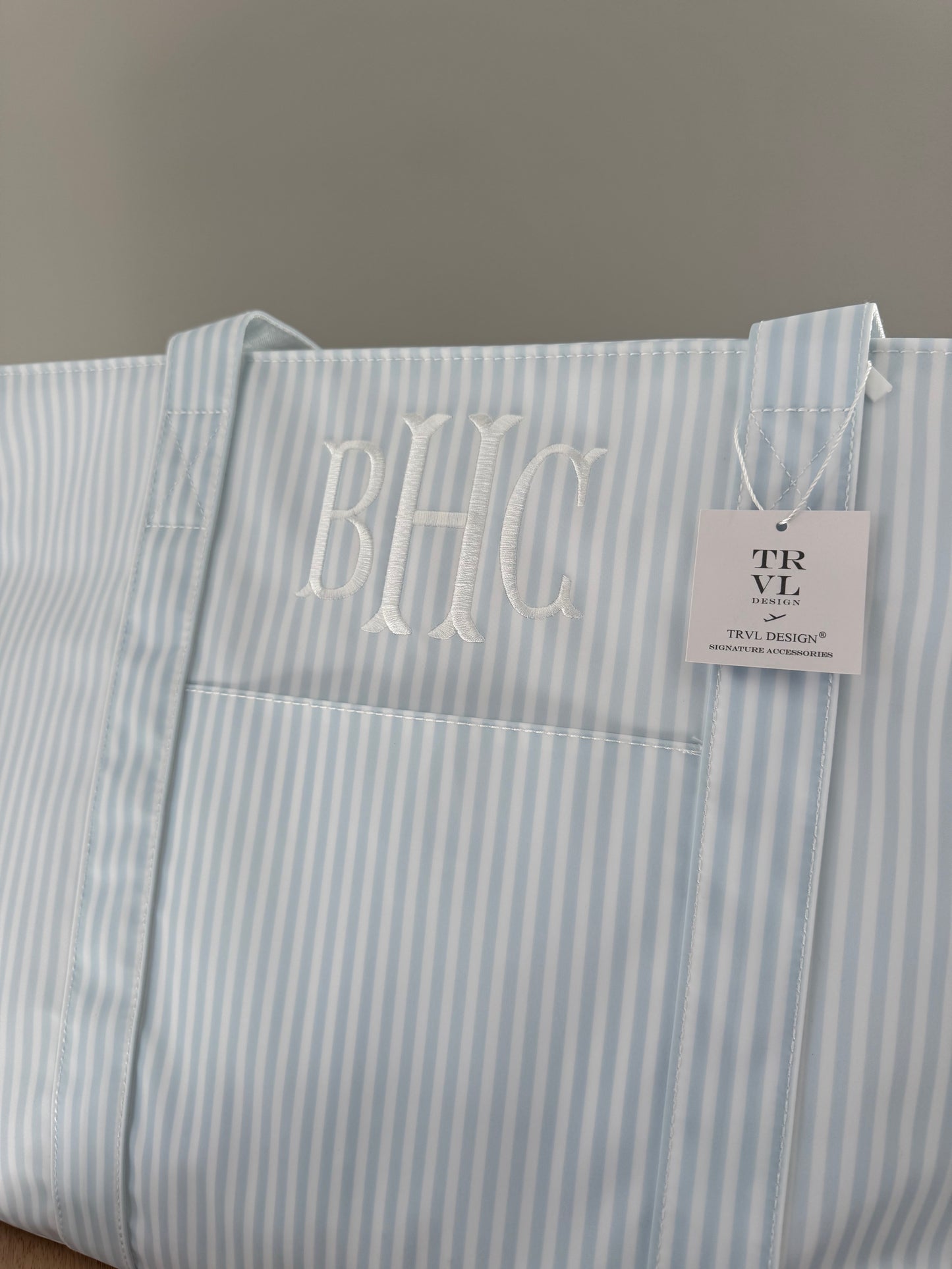 TRVL BLUE PIMLICO STRIPE JUMBO TOTE