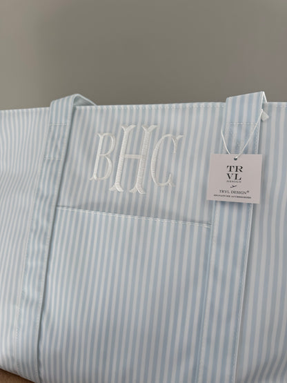 TRVL BLUE PIMLICO STRIPE JUMBO TOTE
