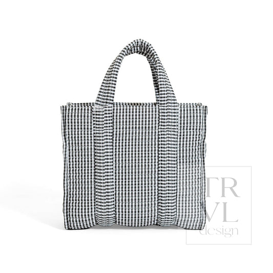 TRVL MINI GO GO TOTE GINGHAM BLACK