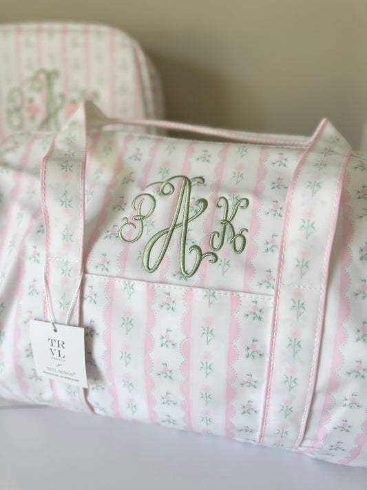 TRVL PINK RIBBON FLORAL WEEKENDER DUFFEL
