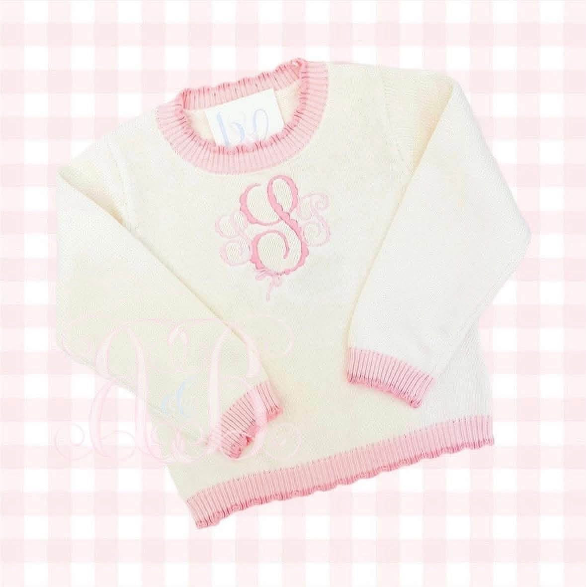 Pink Scalloped Sweater PREORDER