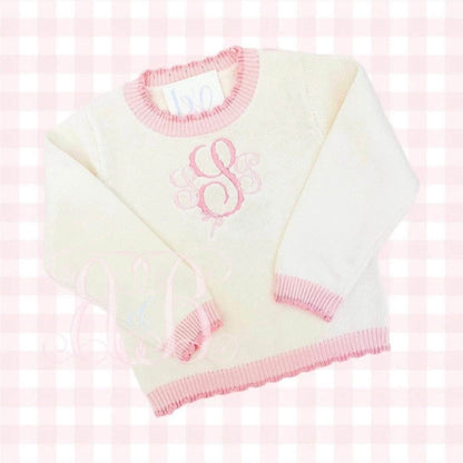 Pink Scalloped Sweater PREORDER