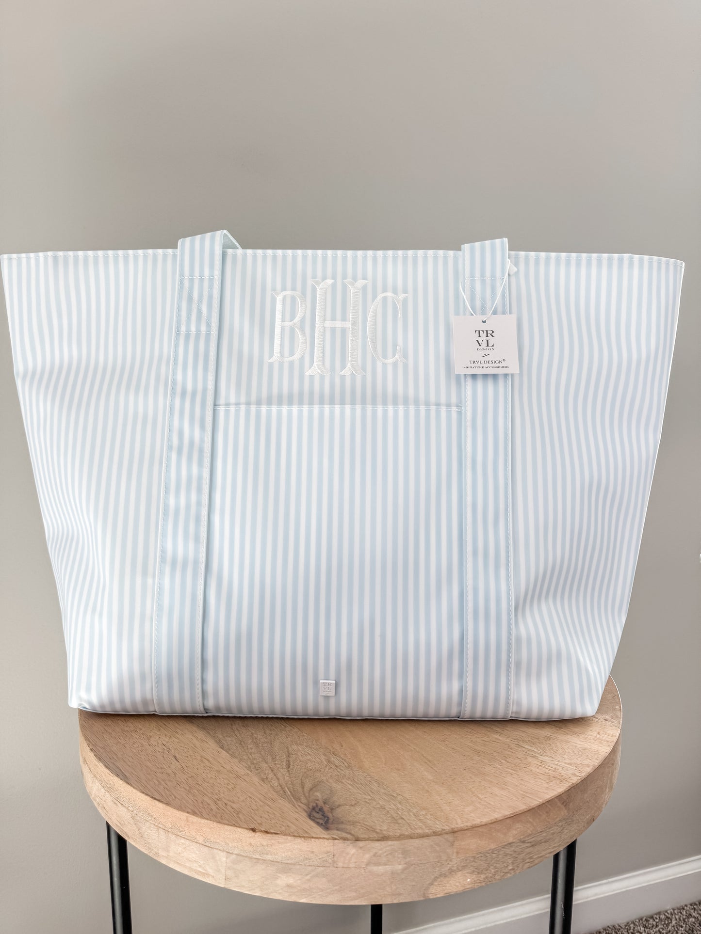 TRVL BLUE PIMLICO STRIPE JUMBO TOTE