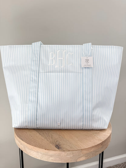 TRVL BLUE PIMLICO STRIPE JUMBO TOTE