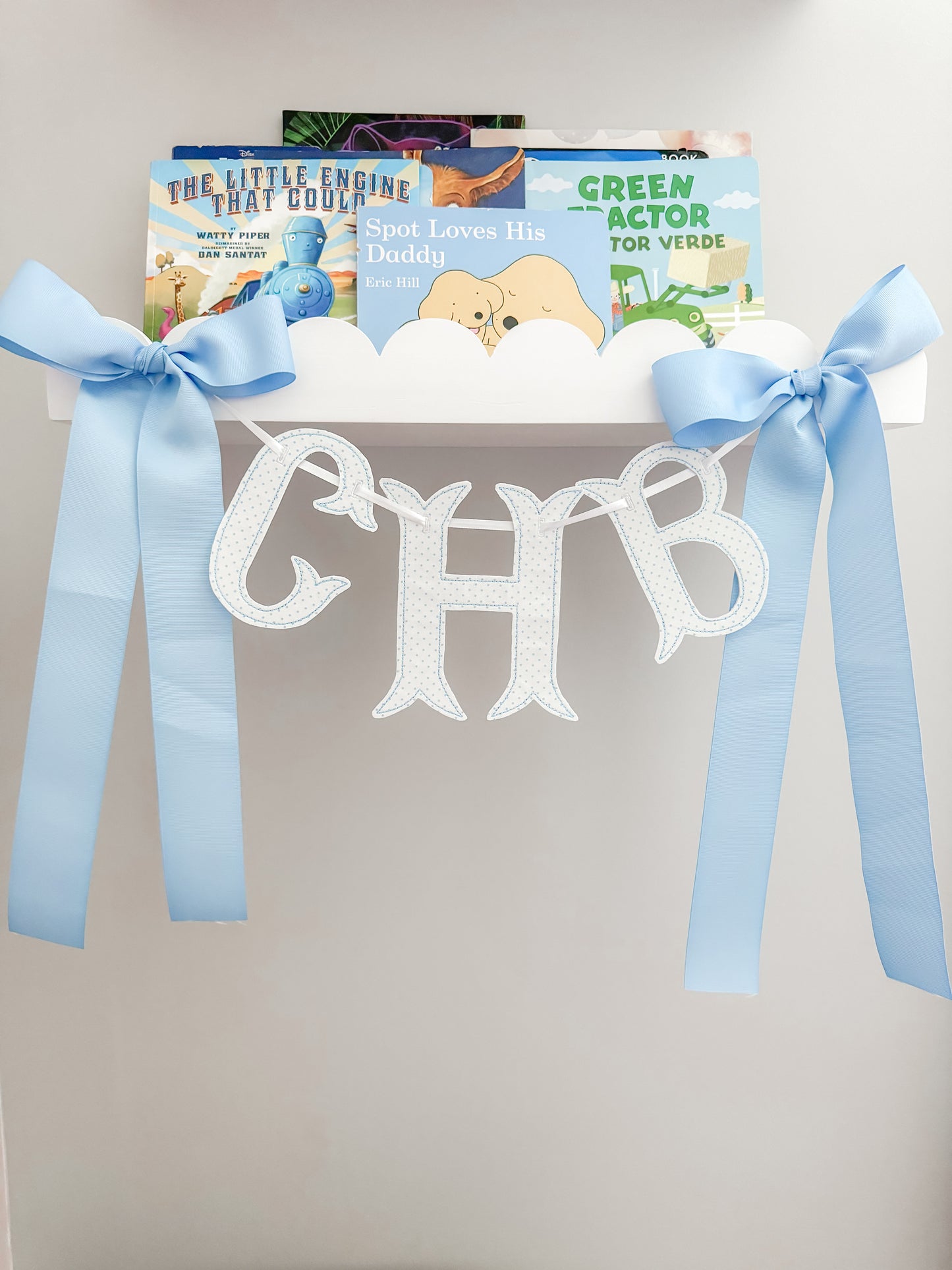 Embroidered Baby Boy Fishtail Initials