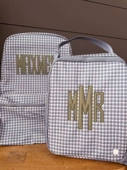 TRVL Rodeo Check Indigo LUNCHBOX