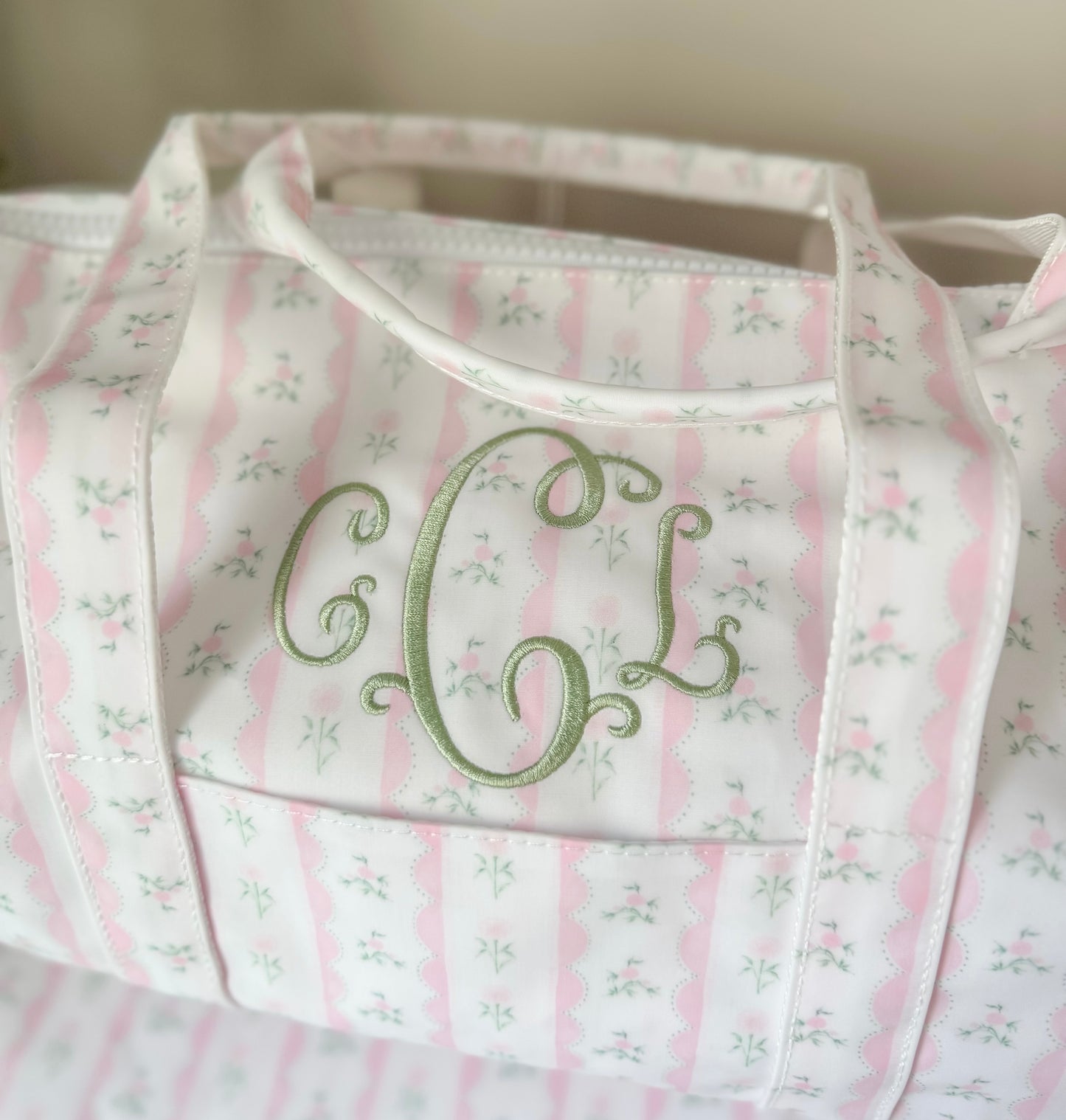 TRVL PINK RIBBON FLORAL WEEKENDER DUFFEL