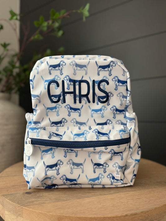 TRVL BLUE PUPPY LOVE MINI BACKPACK