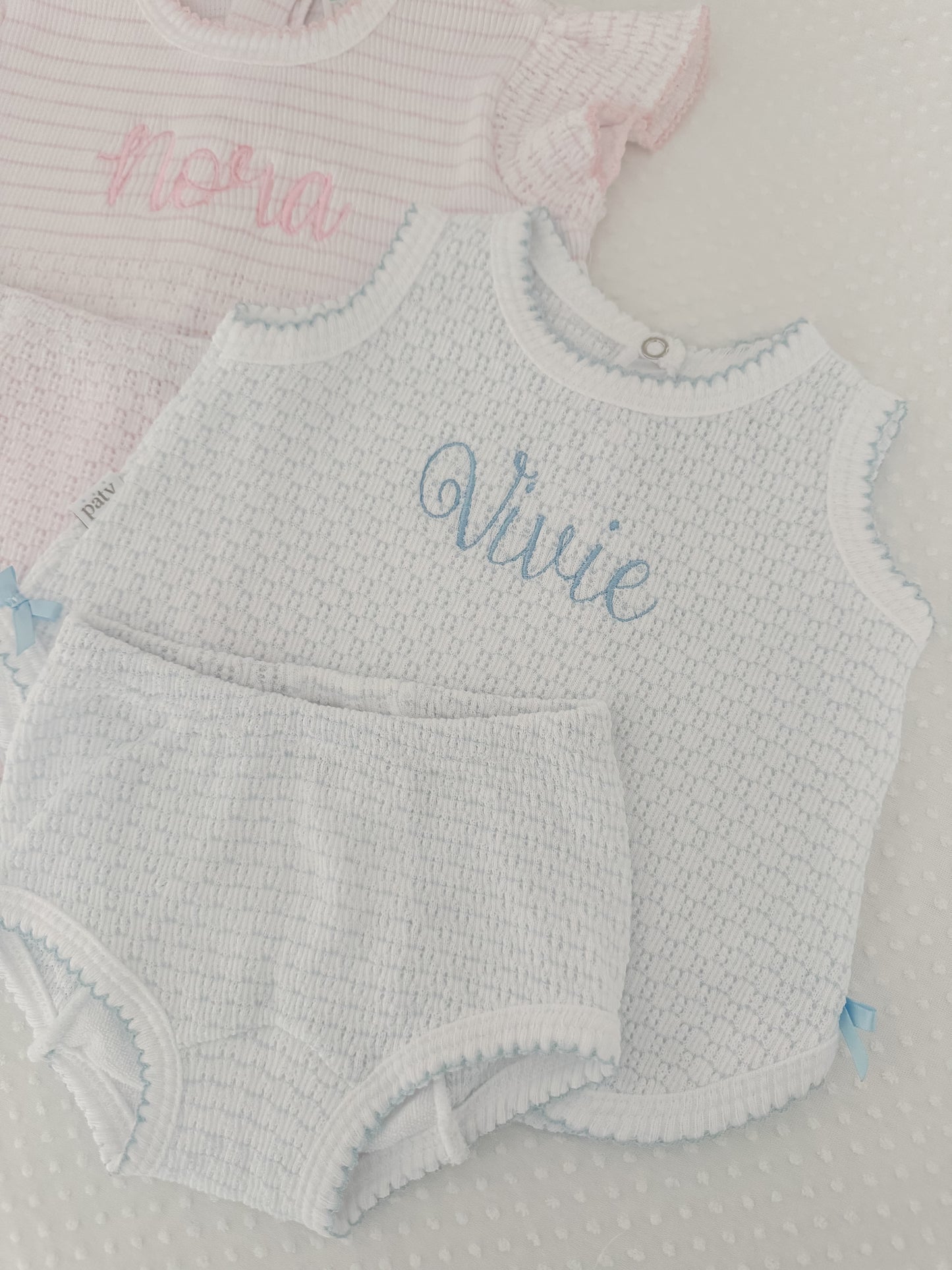 Knit 2pc Diaper Set with or without bows